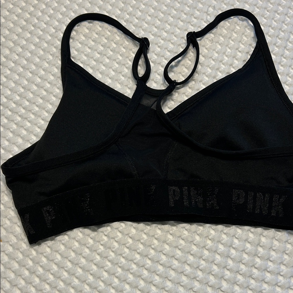 PINK Victoria's Secret Black Sports Bra - Picture 2 of 4